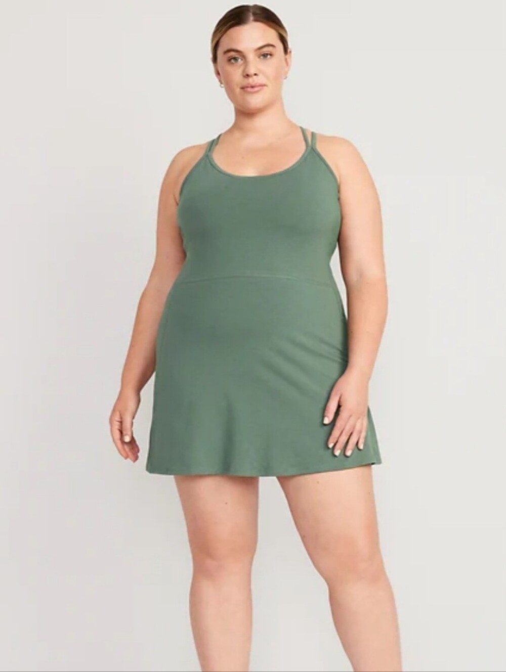 Old Navy | PowerChill Strappy Athletic Dress Go Dry Forest Shade Green Womens XL